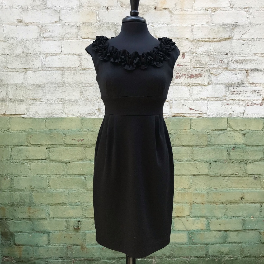 LONDON TIME Black Sheath Dress